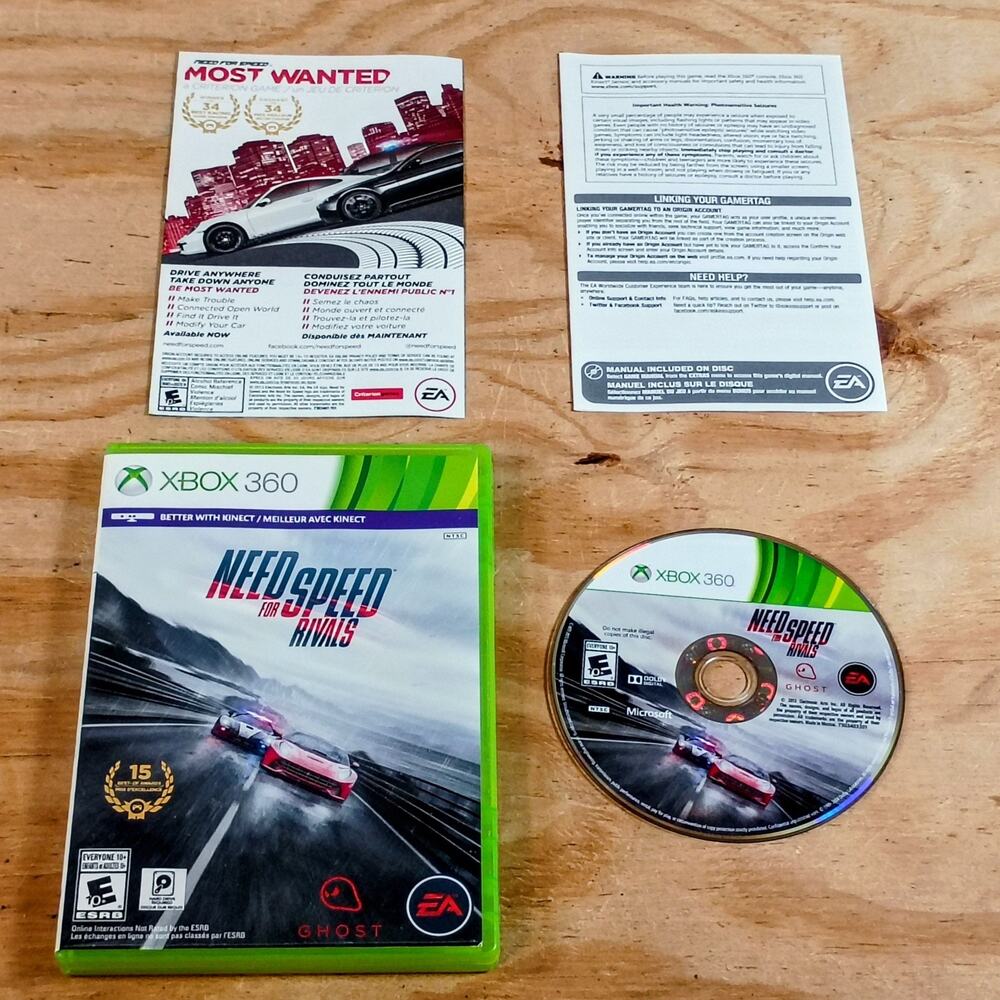 Need for Speed Rivals (Microsoft Xbox 360) Complete CIB EA Racing Game